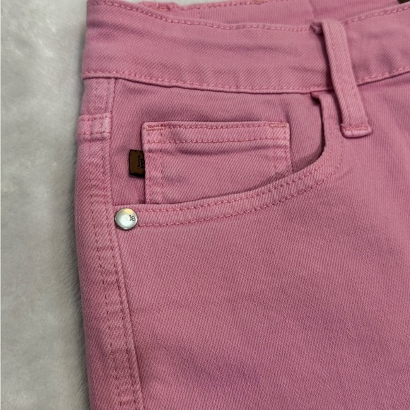 Pink Judy Blue Full Size High Waist Fray Hem Denim Shorts - Picture 4 of 14